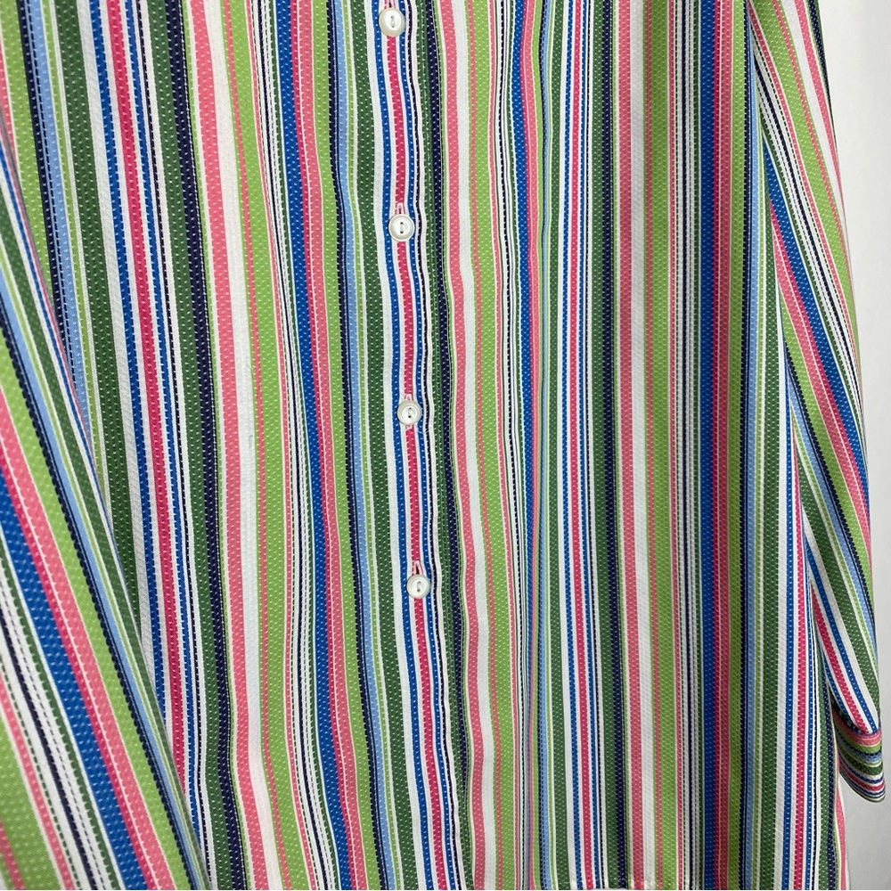Foxcroft Multicolor Striped Button Down Shirt 24w… - image 7